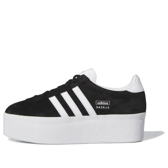 ADIDAS WOMEN'S Gazelle Up BLACK/WHITE SNEAKERS Sz-US 7 - Picture 4 of 12